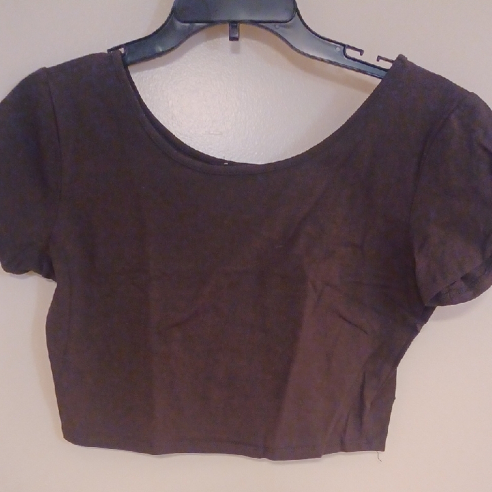 Nollie Dark Green Fitted Crop Blouse